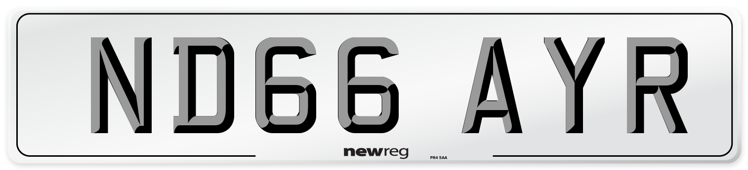 ND66 AYR Number Plate from New Reg